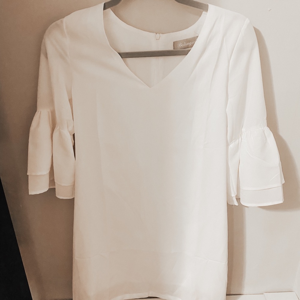 White flowy dress